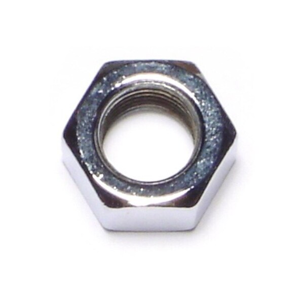 Midwest Fastener Hex Nut, 3/8"-24, Steel, Grade 5, Chrome Plated, 10 PK 74292 - main